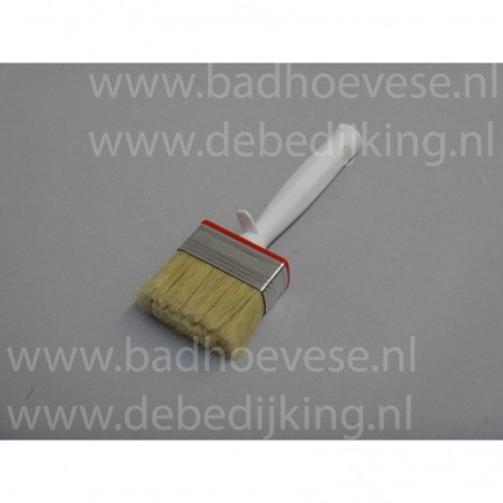 Blokkwast wit haar  3 x 7 cm