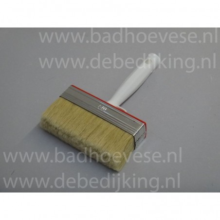 Blokkwast wit haar  4 x 14 cm