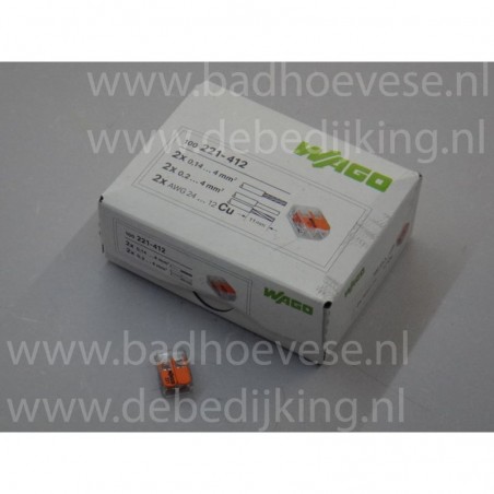 221-412 verbindingsklem 2 x 4 mm