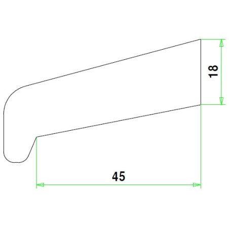 Meranti glaslat neuslat 18x59