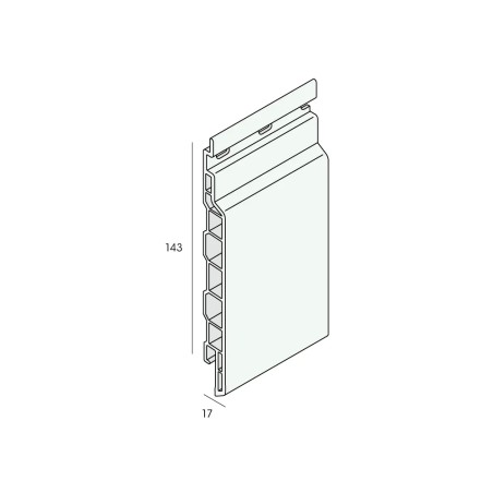 Keralit sponningdeel 143 mm