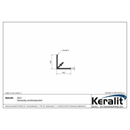 Keralit external angle profile