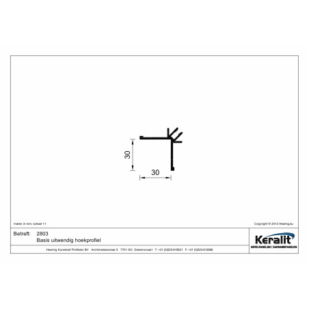 Keralit basic external angle profile