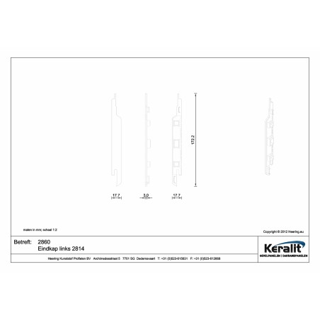 Keralit end cap left, 5 pcs