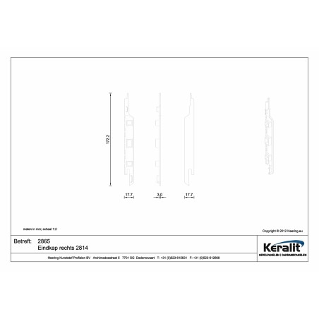 Keralit end cap right, 5 pcs