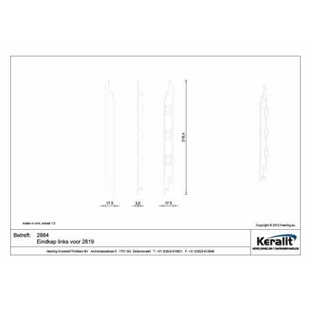 Keralit end cap left, 5 pcs