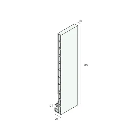 Keralit roof edge panel 250 mm