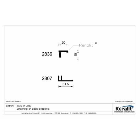 Keralit basic end profile