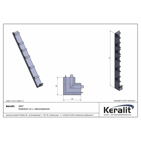 Keralit external corner piece