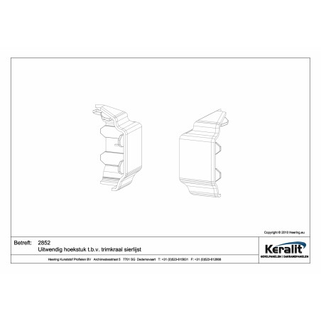 Keralit corner piece decorative frame