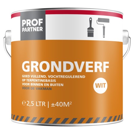 Profpartner Grondverf wit 2,5 ltr